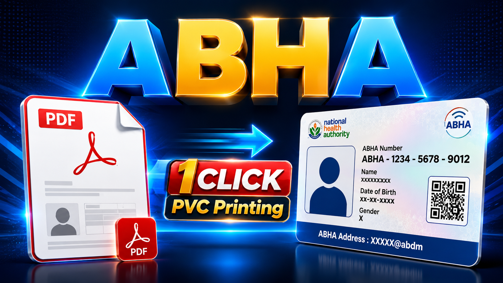 ABHA Card PDF to PVC