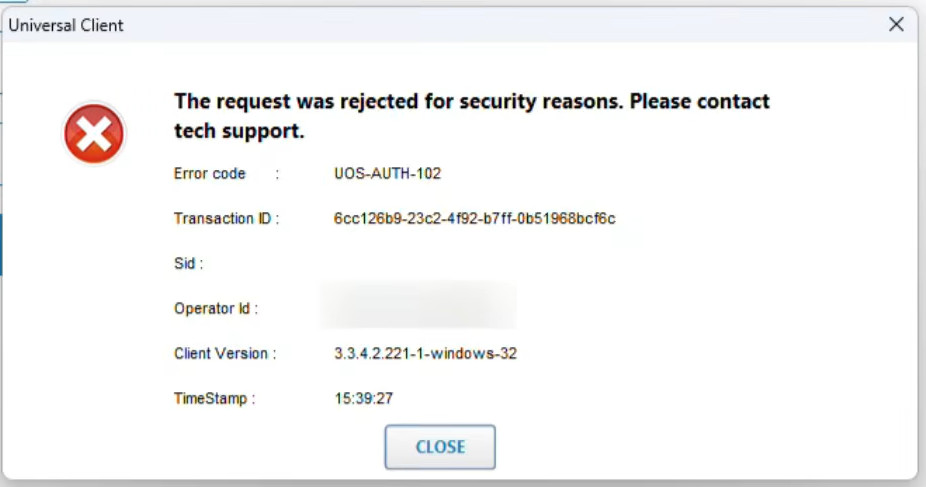 The Request Was Rejected for Security Reasons” UOS-AUTH-102 Fix 2 The Request Was Rejected for Security Reasons
